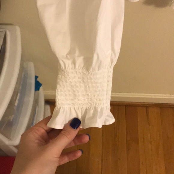 Loft white cut out shoulder blouse - Picture 3 of 5